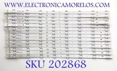 KIT DE LED'S PARA TV LG (INCOMPLETO SOLO 14 PIEZAS) / NUMERO DE PARTE 6916L-2564A / 6916L-2565A / 6916L-2566A / 6916L-2567A / 86'' V16 Stretch / Rev01 2 / PANEL LD860DBN-UJA1 / MODELO 86BH5C-B / NOTA IMPORTANTE:KIT CONSTA DE 20 PIEZAS EN TOTAL
